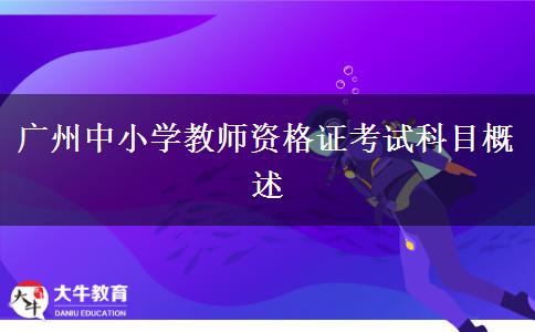 广州中小学教师资格证考试科目概述