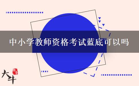 中小学教师资格考试蓝底可以吗