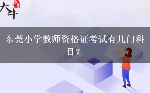 东莞小学教师资格证考试有几门科目？