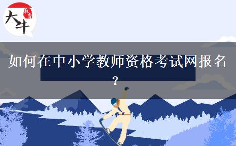 如何在中小学教师资格考试网报名？