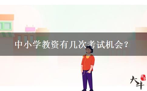 中小学教资有几次考试机会？
