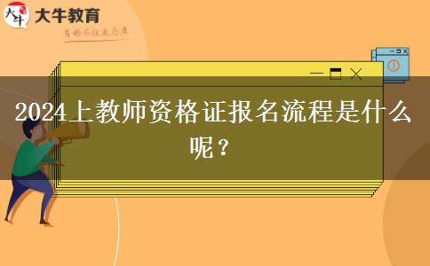 2024上教师资格证报名流程是什么呢？