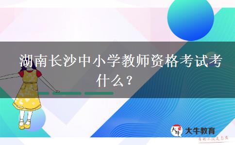  湖南长沙中小学教师资格考试考什么？