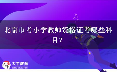北京市考小学教师资格证考哪些科目？