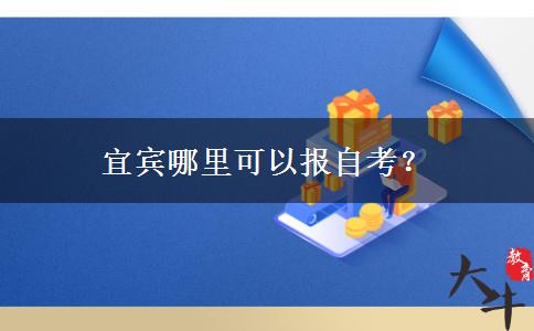 宜宾哪里可以报自考？