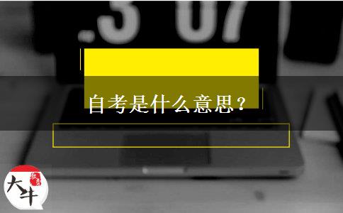 自考是什么意思？
