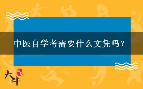 中医自学考需要什么文凭吗？