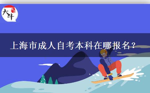 上海市成人自考本科在哪报名？