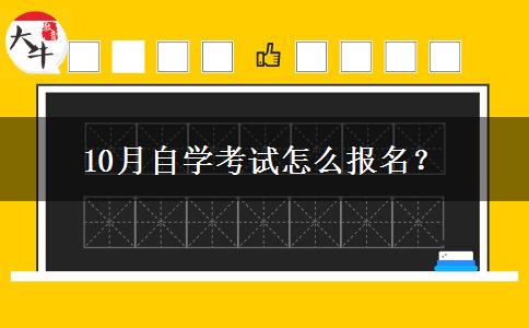 10月自学考试怎么报名？