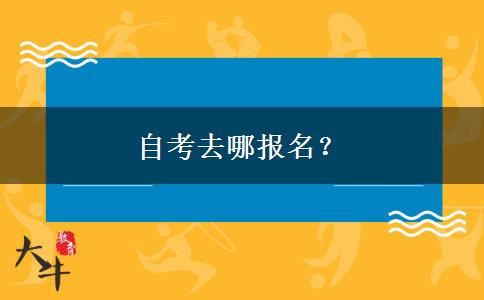 自考去哪报名？