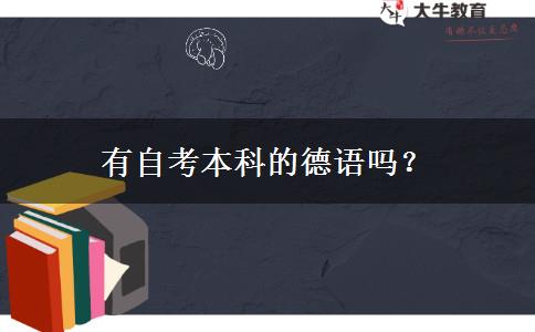 有自考本科的德语吗？