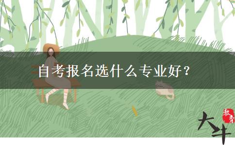 自考报名选什么专业好？