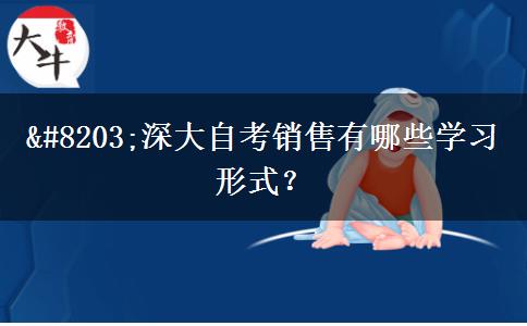 ​深大自考销售有哪些学习形式？