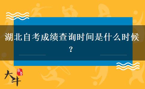 湖北自考成绩查询时间是什么时候？