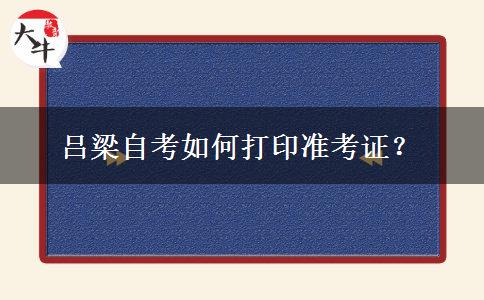 吕梁自考如何打印准考证？