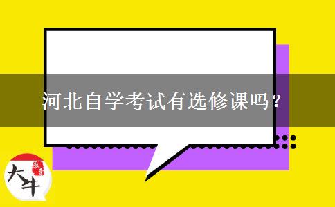 河北自学考试有选修课吗？