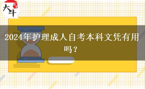 2024年护理成人自考本科文凭有用吗？