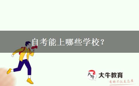 自考能上哪些学校？