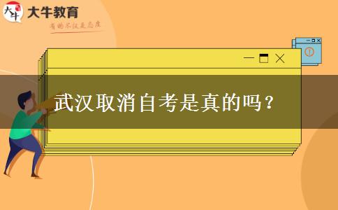 武汉取消自考是真的吗？