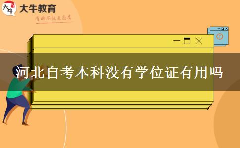 河北自考本科没有学位证有用吗