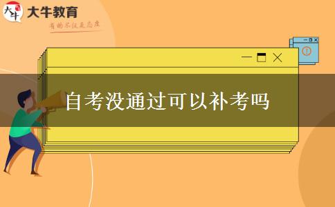 自考没通过可以补考吗