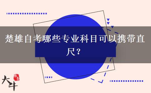楚雄自考哪些专业科目可以携带直尺？