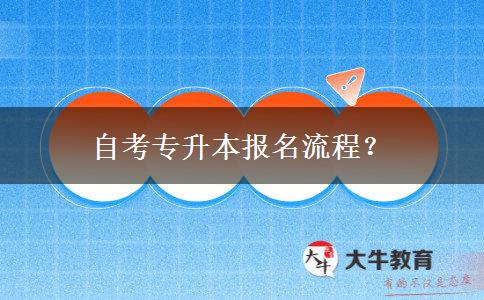 自考专升本报名流程？