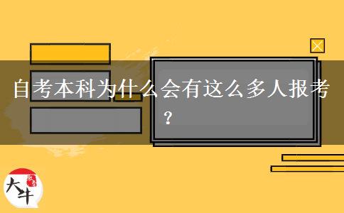 自考本科为什么会有这么多人报考？