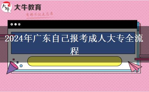 2024年广东自己报考成人大专全流程