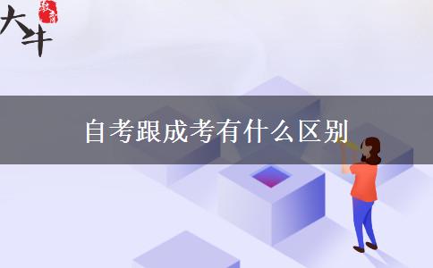 自考跟成考有什么区别