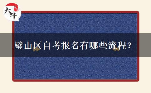 璧山区自考报名有哪些流程？