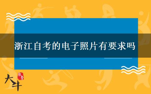 浙江自考的电子照片有要求吗