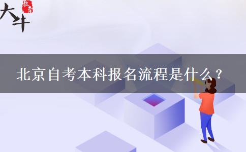 北京自考本科报名流程是什么？