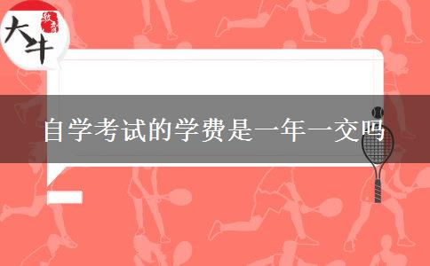 自学考试的学费是一年一交吗