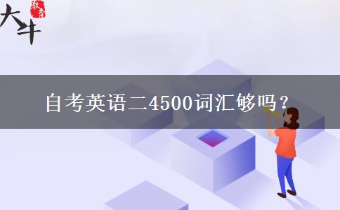 自考英语二4500词汇够吗？