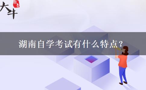 湖南自学考试有什么特点？