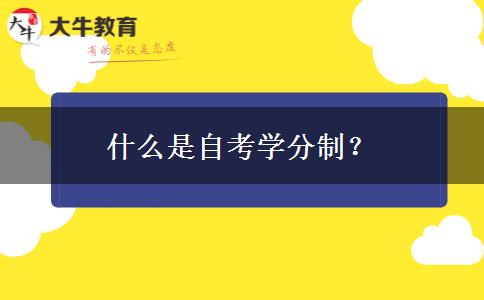 什么是自考学分制？