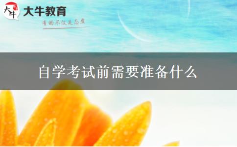 自学考试前需要准备什么