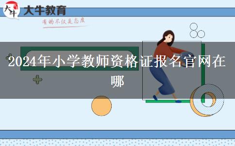 2024年小学教师资格证报名官网在哪