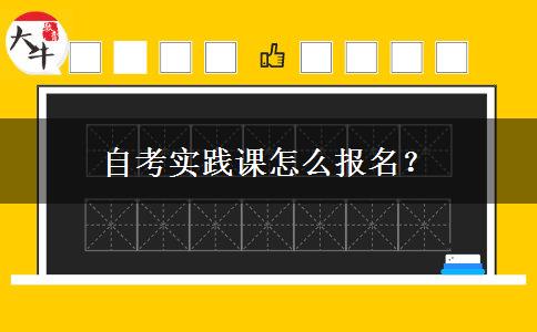 自考实践课怎么报名？