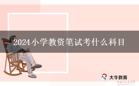 2024小学教资笔试考什么科目