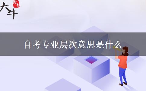 自考专业层次意思是什么