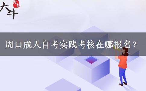 周口成人自考实践考核在哪报名？