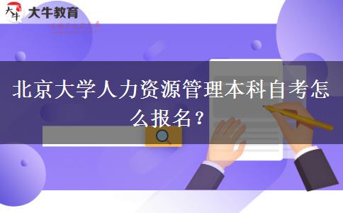 北京大学人力资源管理本科自考怎么报名？