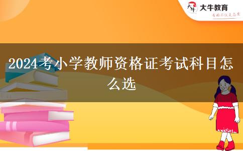 2024考小学教师资格证考试科目怎么选