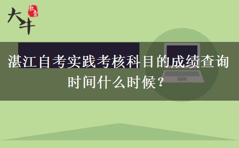 湛江自考实践考核科目的成绩查询时间什么时候？