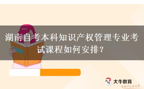 湖南自考本科知识产权管理专业考试课程如何安排？