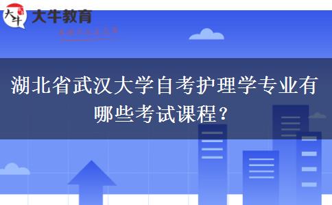 湖北省武汉大学自考护理学专业有哪些考试课程？