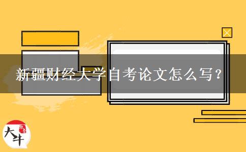 新疆财经大学自考论文怎么写？