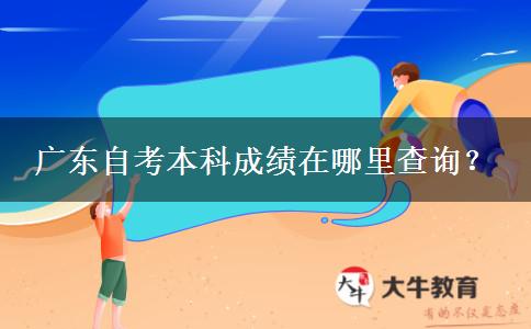 广东自考本科成绩在哪里查询？